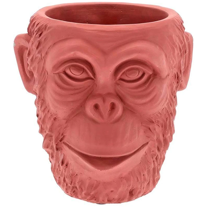 Villa Collection Vaso da fiori Fioriera Gorilla 22 cm, nero, Sottovaso