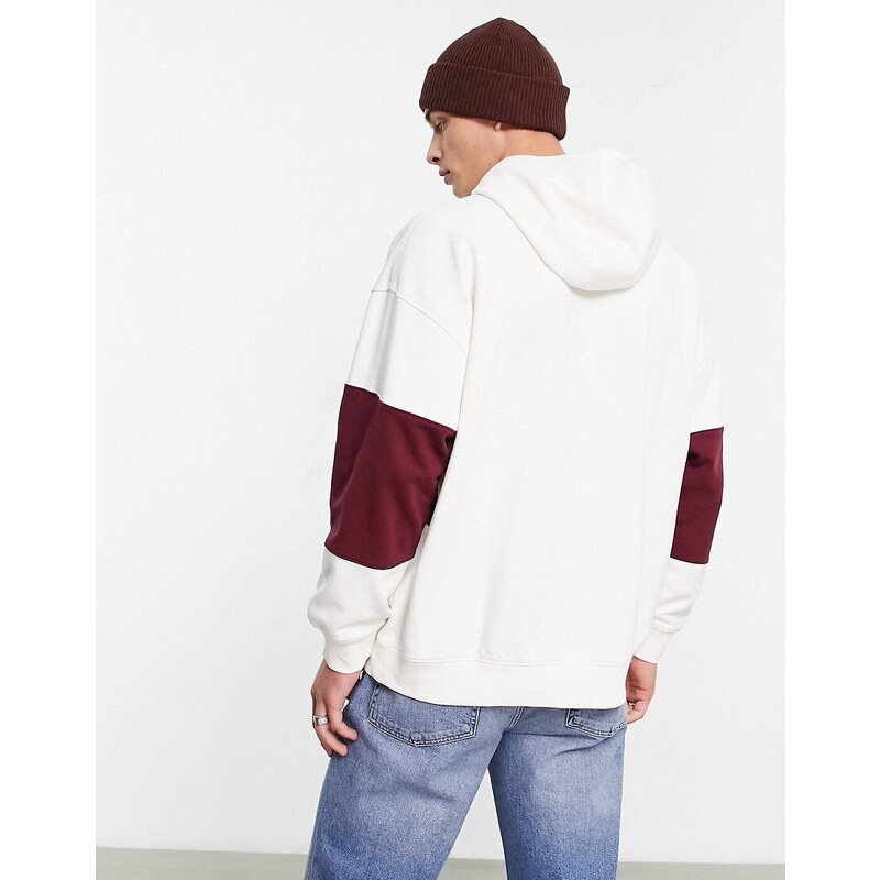 Felpa Uomo Con Cappuccio Patchwork A Blocchi Di Colore, Con Tasca A Marsupio E Coulisse, Lyndee, Taglie S-XXL - 5