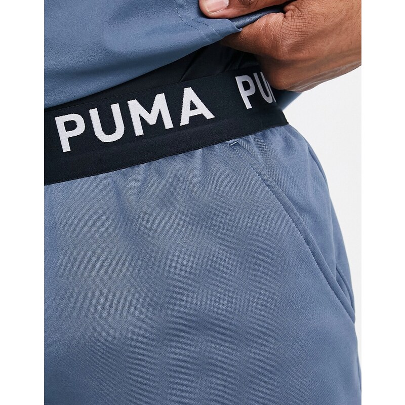 Puma - Training Fit Pwrfleece - Pantaloncini blu chiaro da 7 pollici