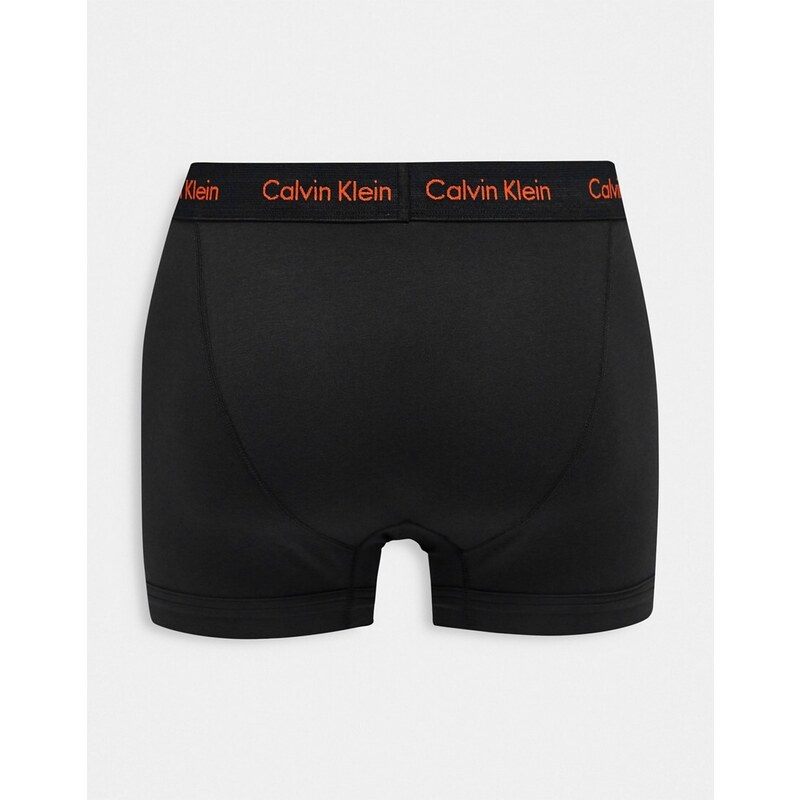 Calvin Klein - Confezione da 3 boxer aderenti con fascia in vita a contrasto con logo-Nero
