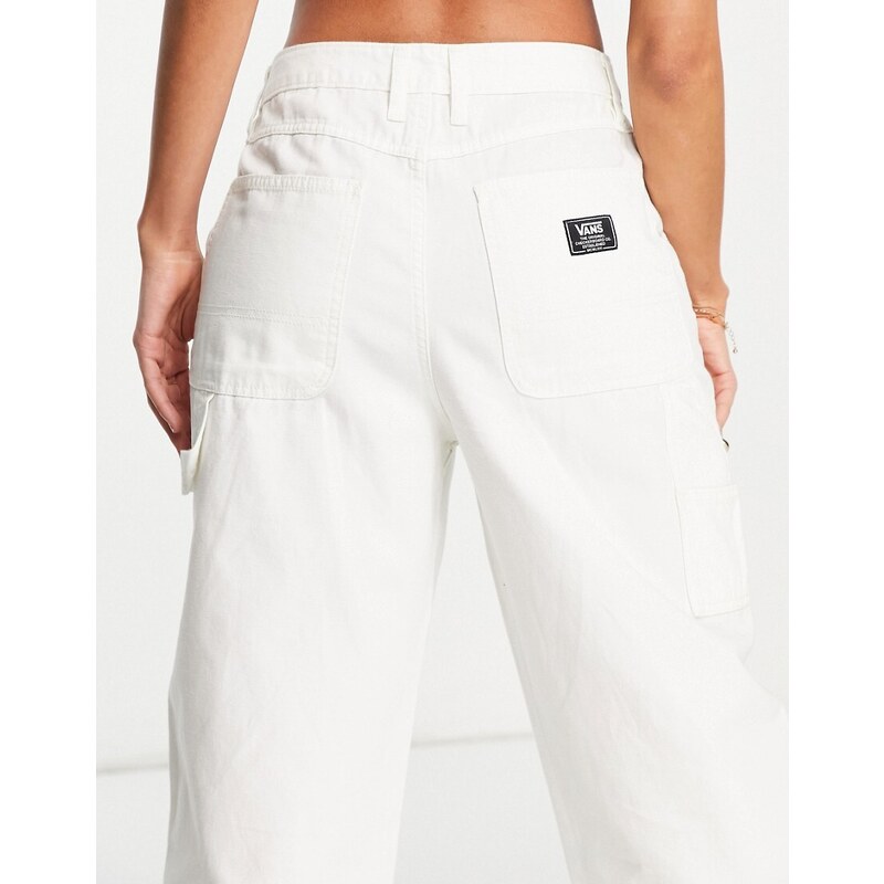 Vans - Ground Work - Pantaloni bianchi-Bianco