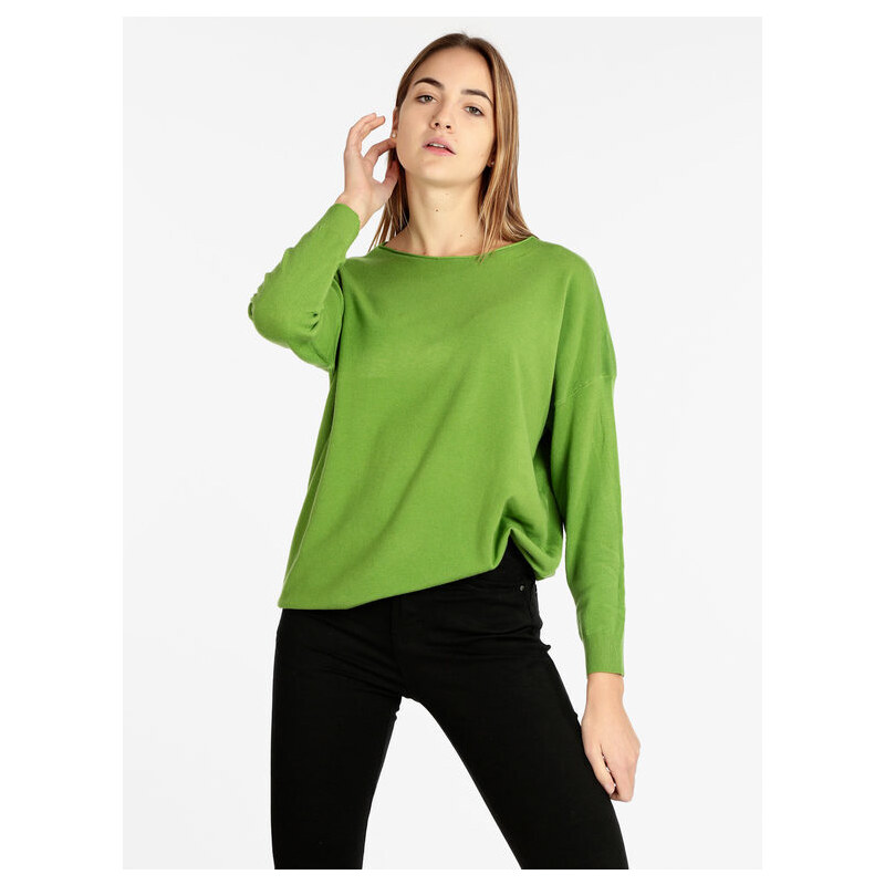 Solada Pullover Donna Oversize Verde Taglia Unica