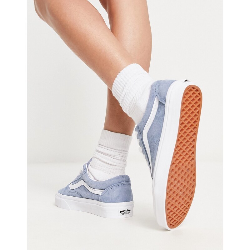 Vans - Old Skool - Sneakers azzurre scamosciate-Blu