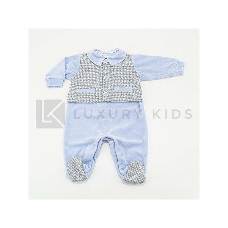 La Sartoria dei Piccoli Tutina  lt309 con clips sul retro main image 1