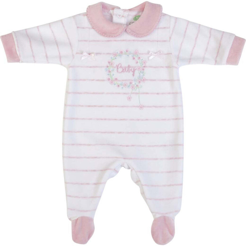 Tuta Intera Neonato A Righe | Sanetta | 100% Cotone Con Cerniera | Pratica E Morbida | Taglie Da 0 A 24 Mesi