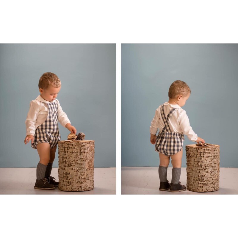 Tutina Da Gentiluomo Per Neonato - Set 2 Pezzi Con Papillon, Estate, Taglie 0-24 Mesi - Foto 8