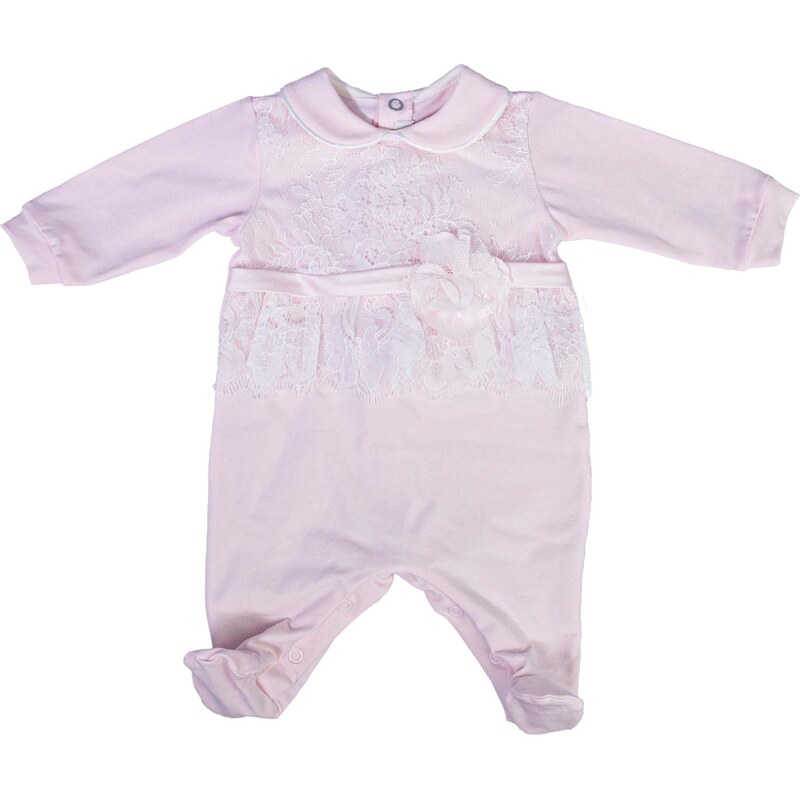 Aletta Tutina Neonato rmre043 In Pizzo Brillantinato main image 1