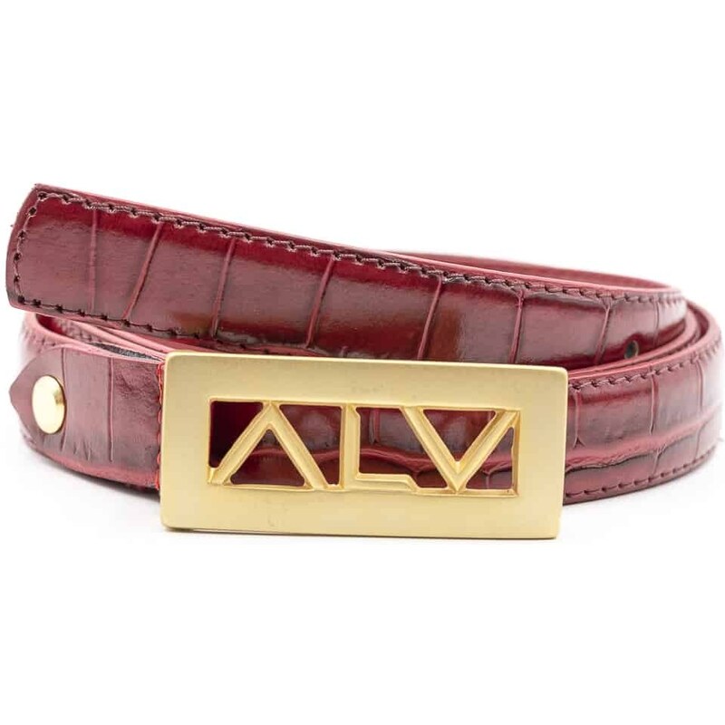Cintura con placca logo ALV da Donna ALV By Alviero Martini - AL067CD0134 Rosso 80/95