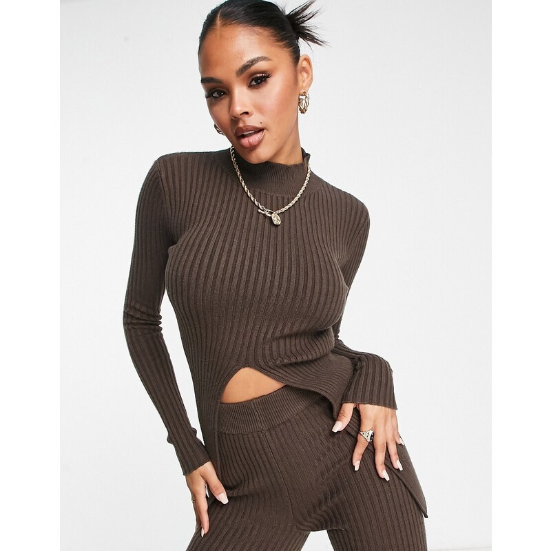 Maglione Donna Marks & Spencer Relaxed Collo A Imbuto Costine Giallo Beige – Nuovo Taglie Forti - Foto 2