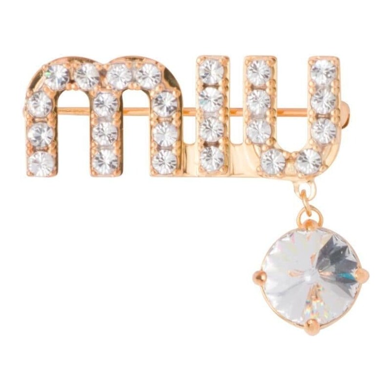 Miu Miu Spilla con logo Oro - Main Image