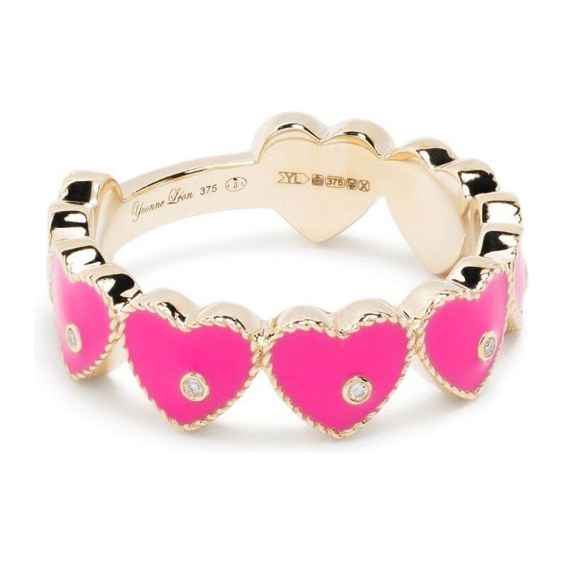 ORECCHINI A CUORE in oro giallo 18kt con duralite EUR 130,00 - FR