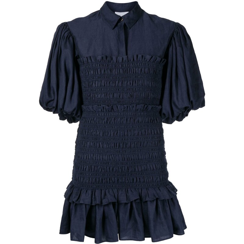 Vestito midi attillato in maglia con collo alto viola