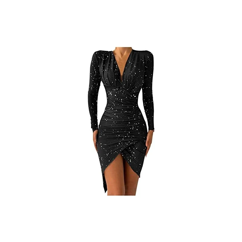 Abito Formale Lungo A Maniche Per Donne, In Spandex E Design Elegante - Foto 4