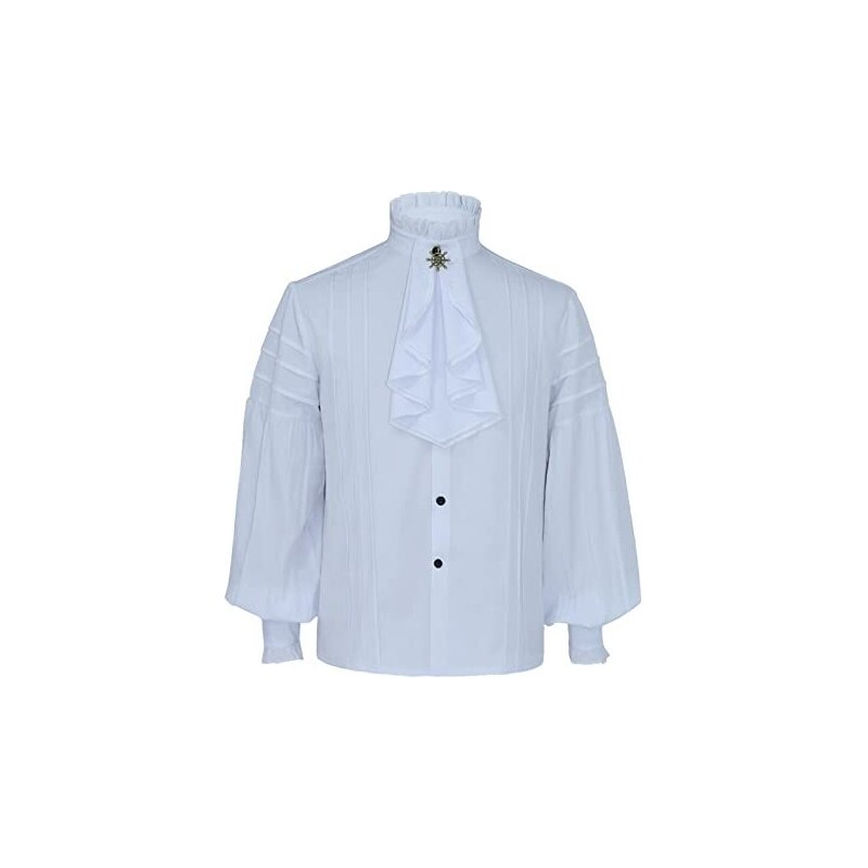 KGLHTYU Camicia medievale da uomo rinascimentale vichingo, costume da pirata da uomo, costume da