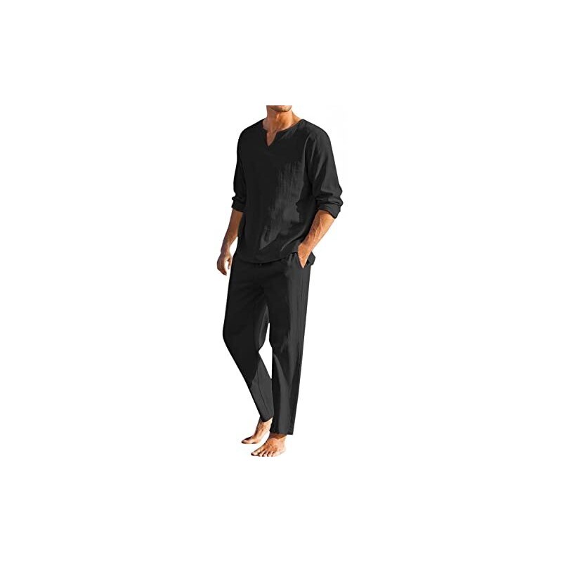 Set Uomo Estate - Camicia E Pantaloncini 2 Pezzi Sportivo Casual