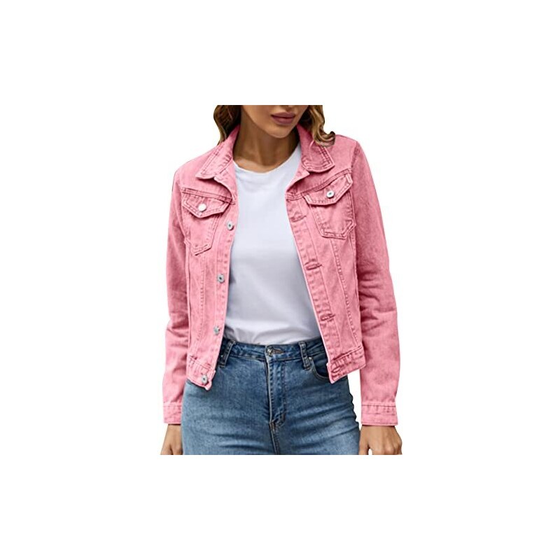 Giacca di jeans rosa deals