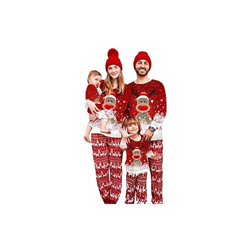 Pajamas Pigiama Natalizio Renna Pigiami Natale Pigiama Invernale