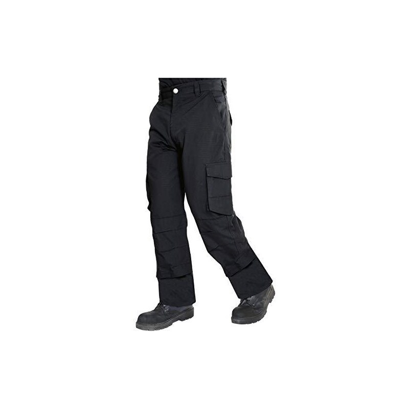 Pantaloni Da Lavoro In Pile Bianco Per Uomo - Con Tasche Per Ginocchiere, Multi Tasca Cargo Per Pittori E Decoratori
