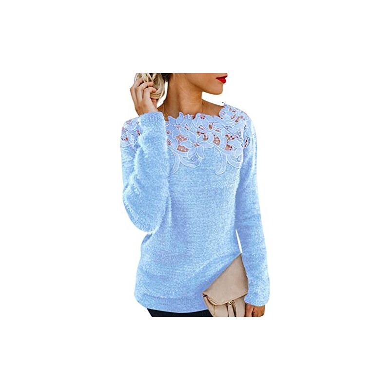 Maglione Donna Invernale A Righe - Girocollo Manica Lunga, Oversize E Comodo Per Autunno E Inverno - Foto 5