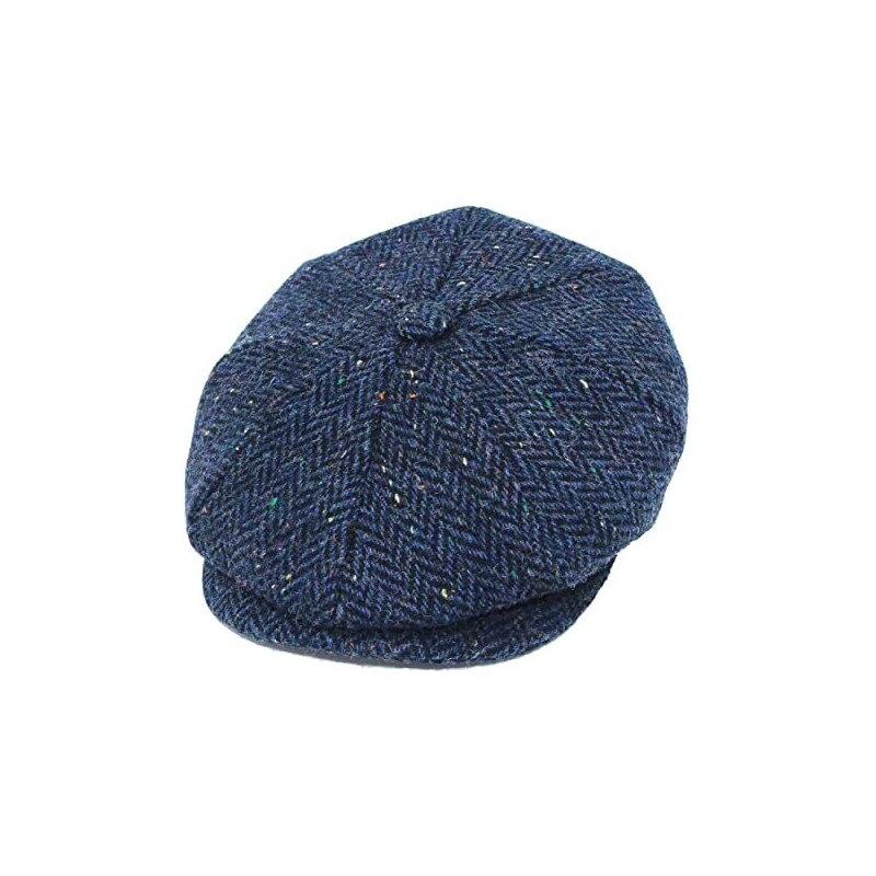 Berretto Da Giornalaio In Tweed Grigio Fatto A Mano: Classico Cappello Da Panettiere In Lana A Spina Di Pesce - Italia - Foto 13
