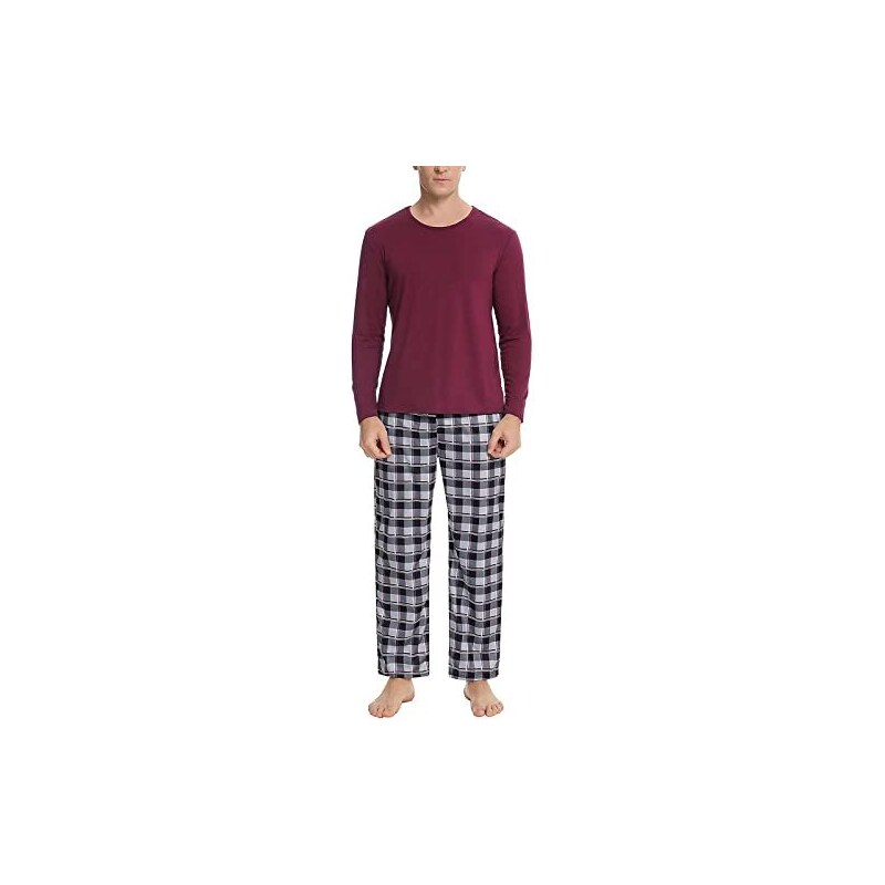 Pantaloni Pigiama Uomo Buffalo Plaid Bianco E Nero - Modello Check Tweed, Tessuto Morbidissimo, Taglie Forti Da S A XXL - 2