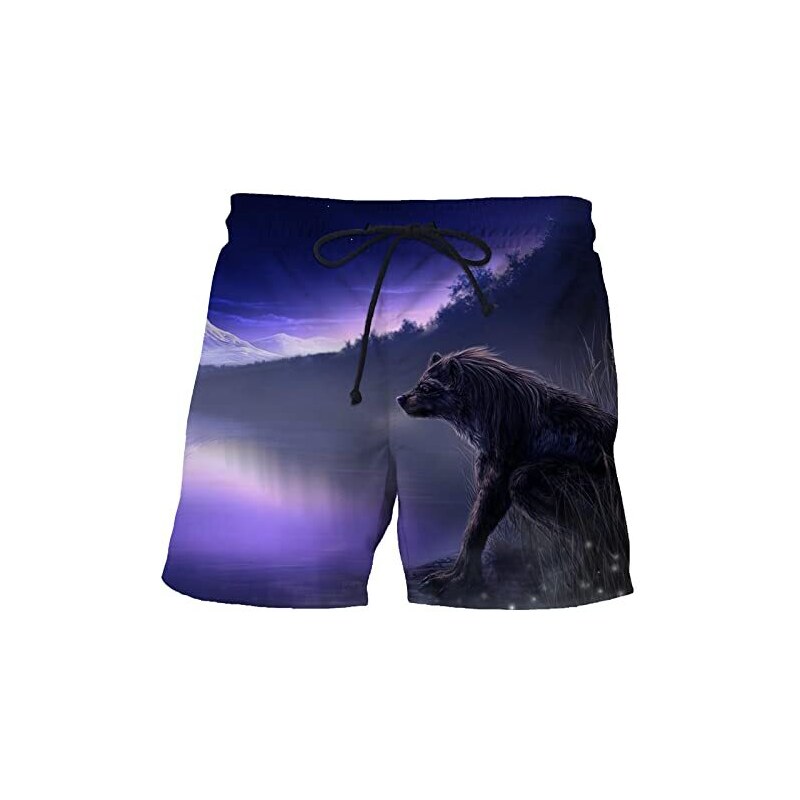 Costume da bagno corto da ragazzo in tinta una blu scuro