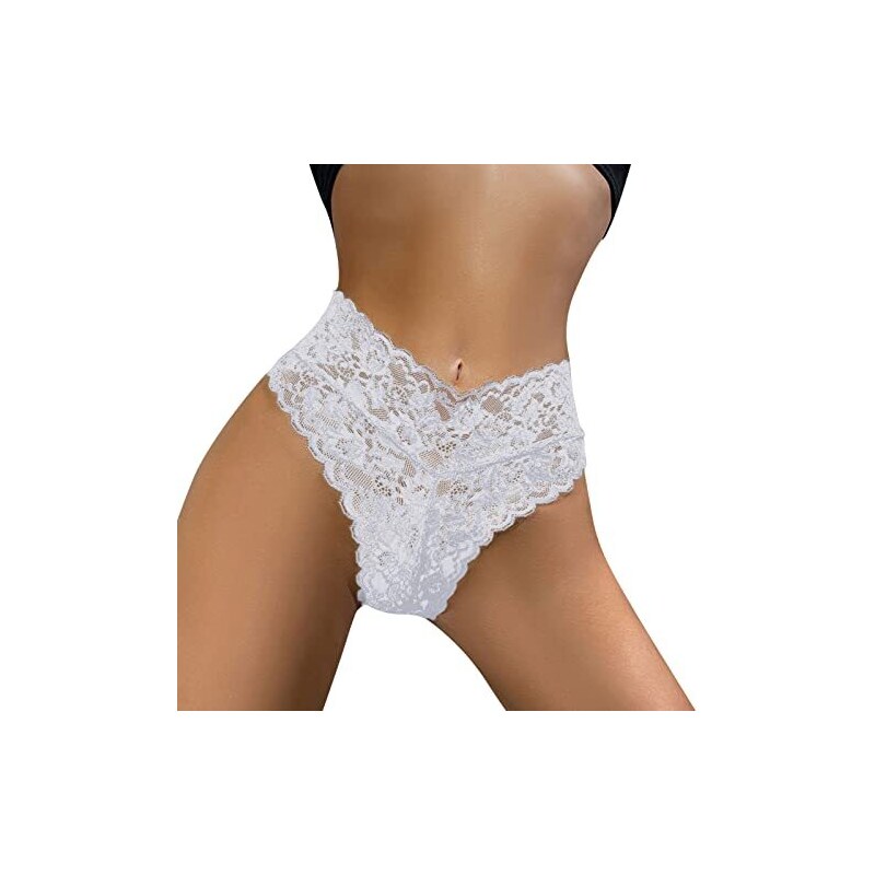 Set 5 Mutande Donna In Pizzo - Vita Alta, Slip Tanga Sexy, Confortevole E Elasticizzato