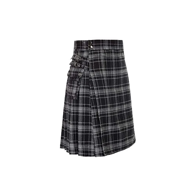 Highland Uomo Kilt Calzini Vestito Scozzese Calze / Verde, Nero, Bianco