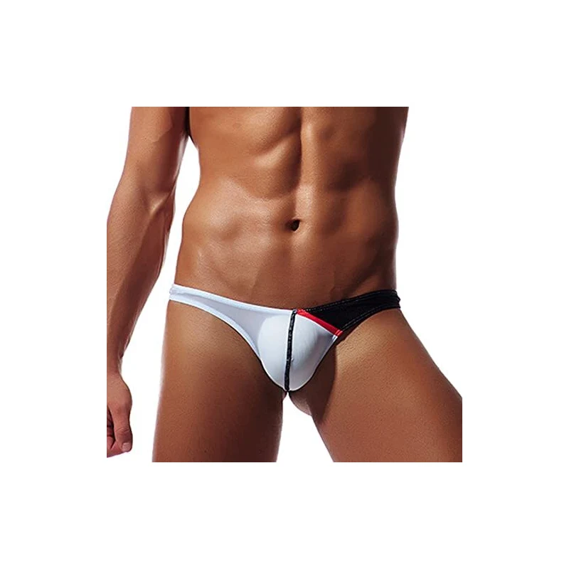 Faringoto Intimo Da Uomo U Convesso Sottile Seta Ghiaccio Perizoma A Vita Bassa, 4 Colori01, S - Foto 6