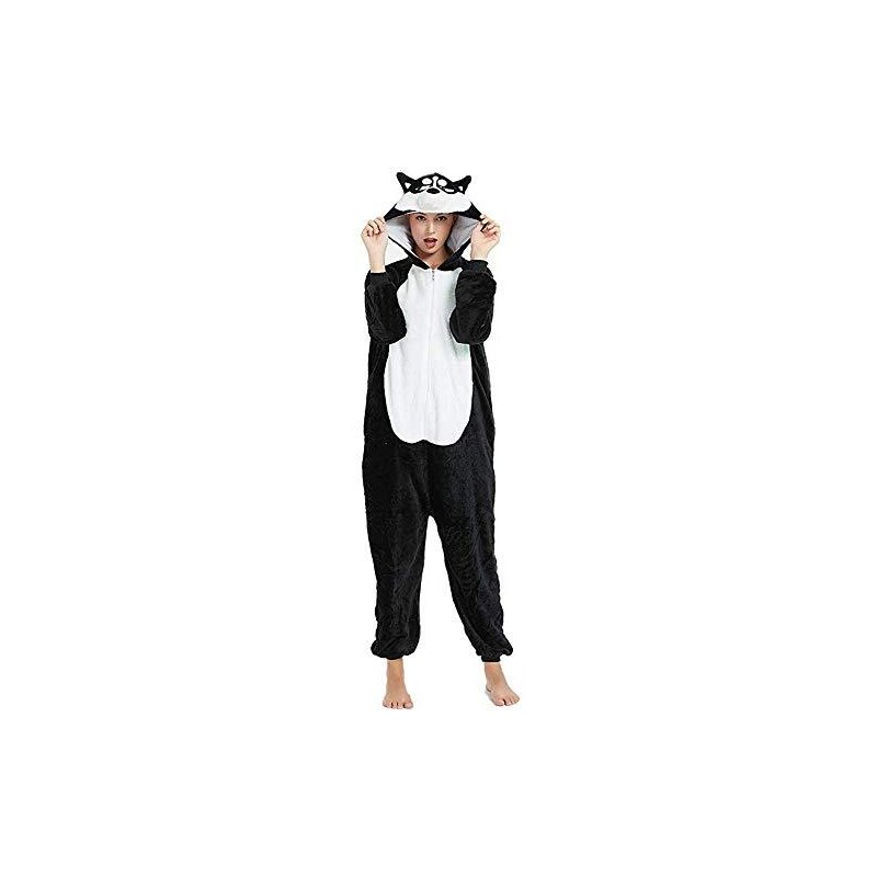 Mescara Pigiama Animali Cosplay Intero Unisex Costume Halloween Carnevale  Festa Donna Uomo Animale Sleepwear (Alto 168-178 cm, Cane) 