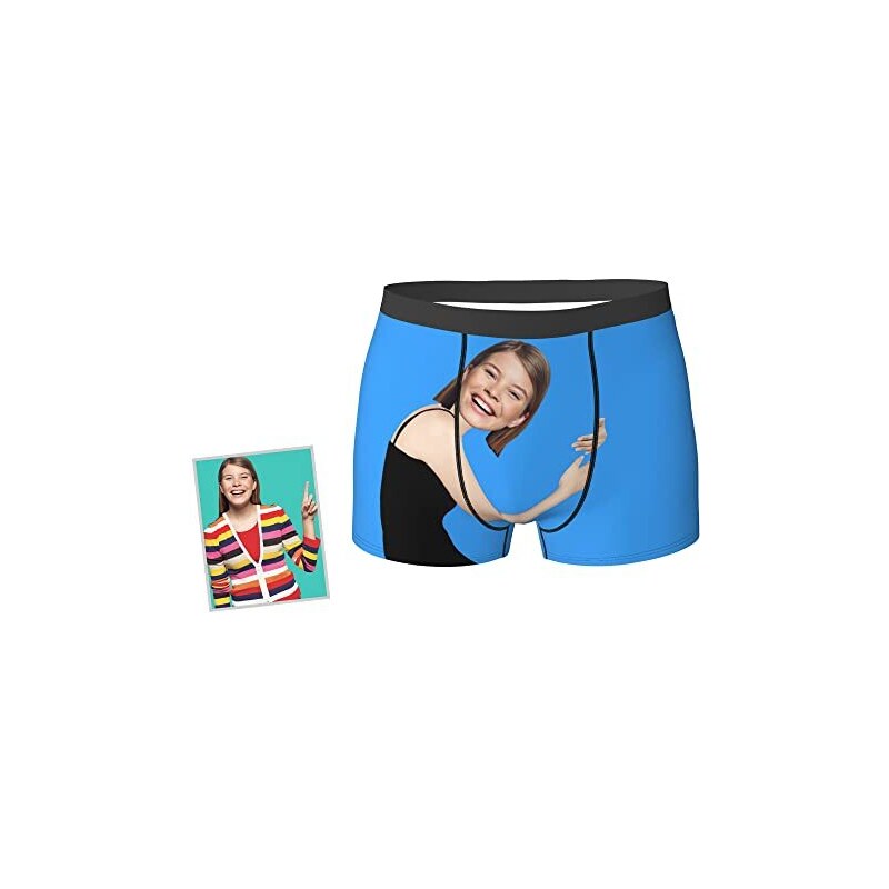 Amlion Boxer Personalizzati Con Foto - Mutande Uomo Con Viso Creativo - Idea Regalo Originale