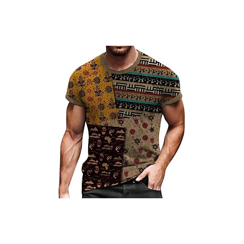 T-shirt Happiness Homme Motif Vino Di Sera - Blanc Coton Manches Courtes - Neuf Avec étiquettes