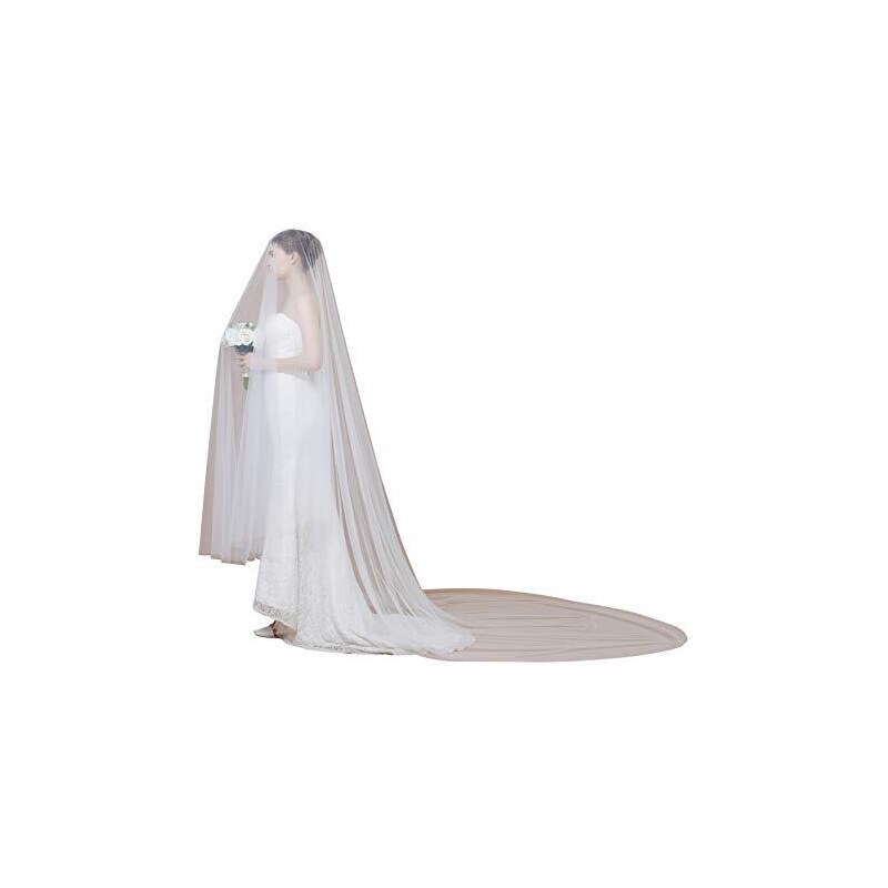 Velo Da Sposa Con Perline: Tulle Avorio, Due Strati, Perle E Paillettes - Italia - Foto 11