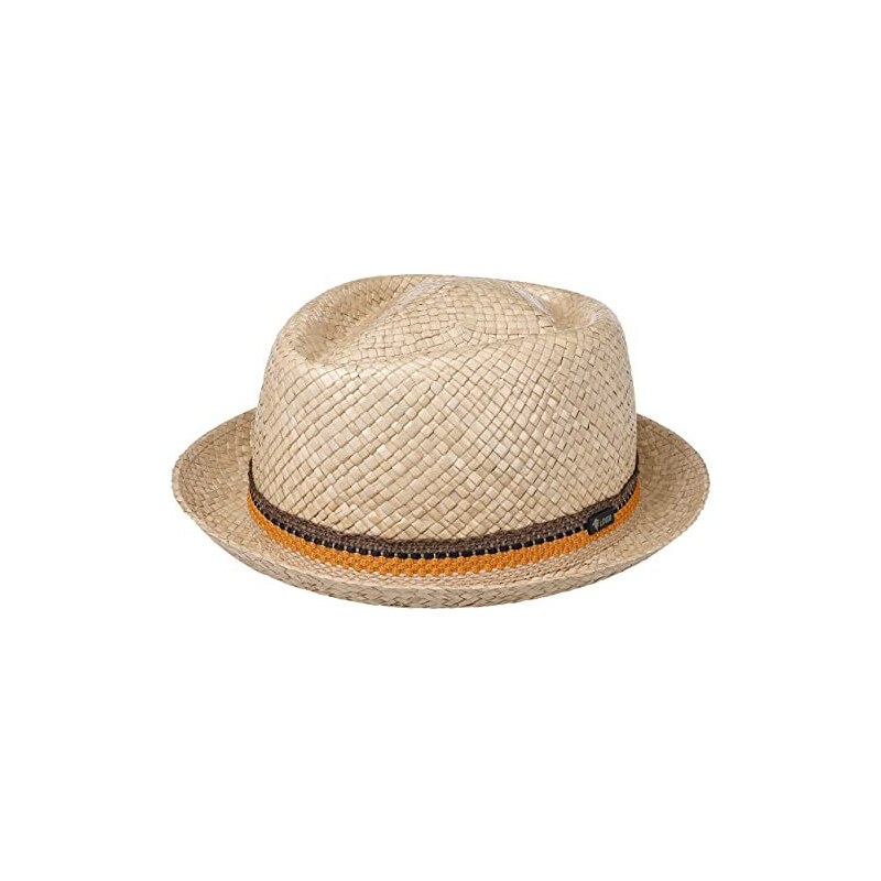 Cappello Di Paglia Stetson Per Donna E Uomo - Estivo Con Sottogola, Nastro A Righe, Tesa 4 Cm, Ideale Per Primavera/Estate, Spiaggia E Sole