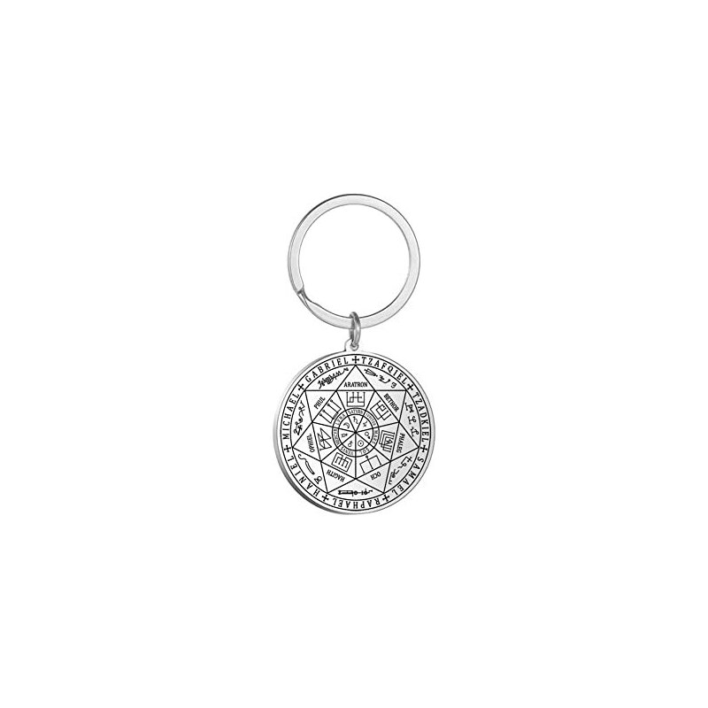 Collana Con Ciondolo Sette Arcangeli In Acciaio Inox – Amuleto Religioso, Spedizione Gratuita