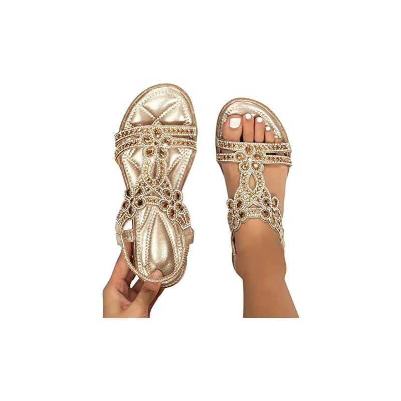 Ciabatte Sandali Donna Estive - Slider Aperte, Taglie UK 3-8, Colore Beige/marrone, Comode, Suola In Gomma, Nuove