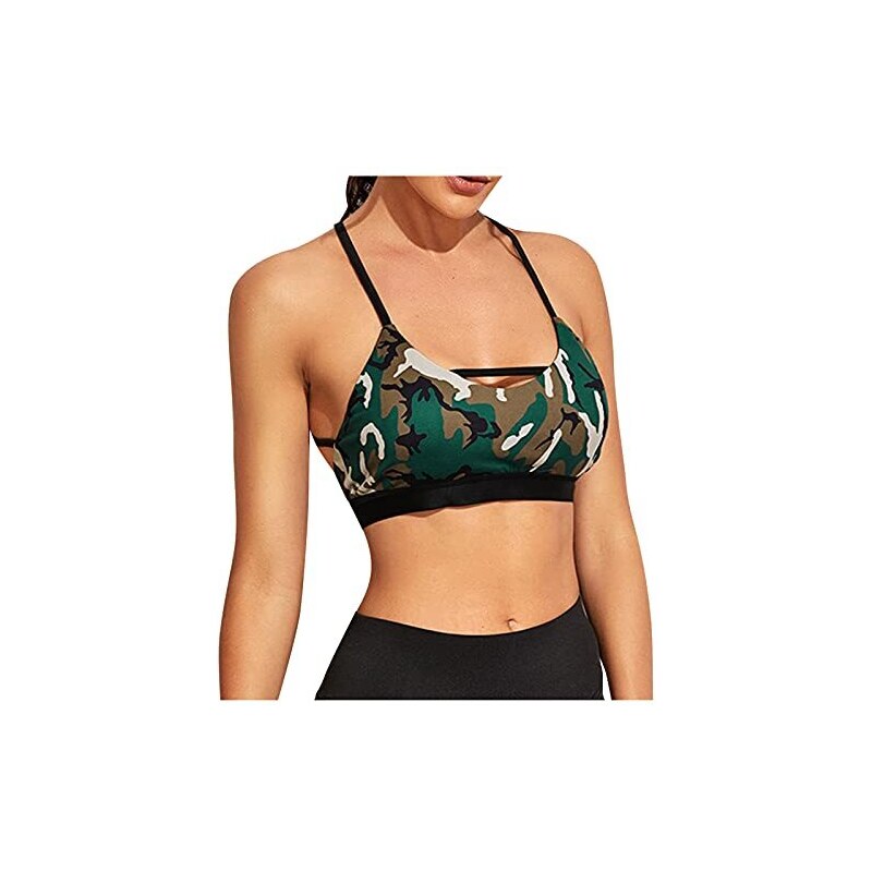 Reggiseno Sportivo Donna OriginalSourcing, Canotta Top, Per Yoga E Corsa, Medio Impatto, Nuovo Con Etichette