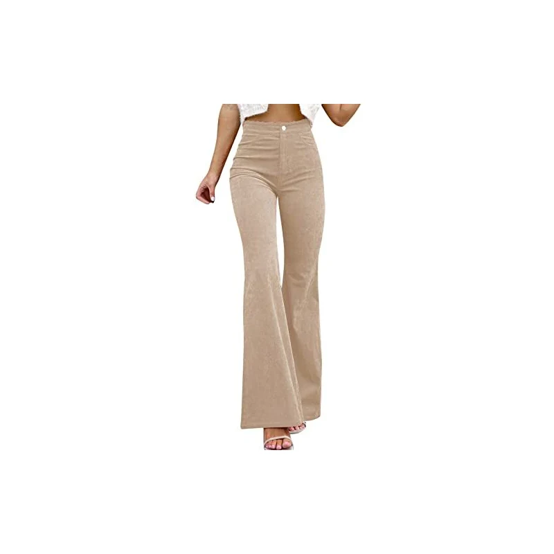 SoLu DAY8 Pantaloni Zampa di Elefante Donna Eleganti Vita Alta