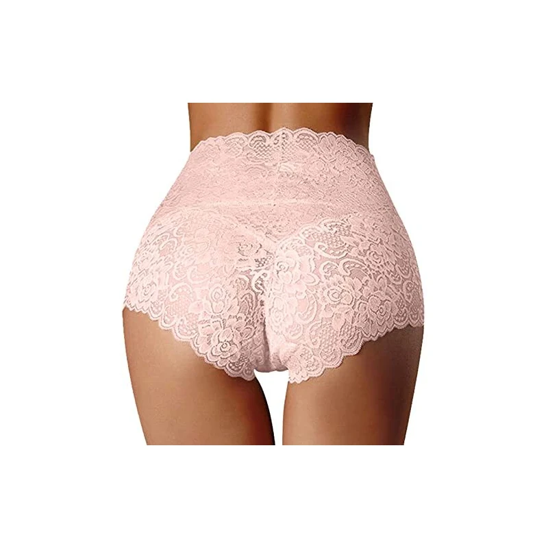 Mutandine Donna In Pizzo E Cotone - Vita Alta Confezione Da 4 - Taglie 40-56 - Comode E Senza VPL - Foto 12