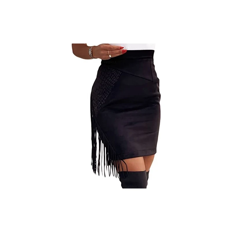 Nuova estate donna mini gonna di jeans elastica a va alta