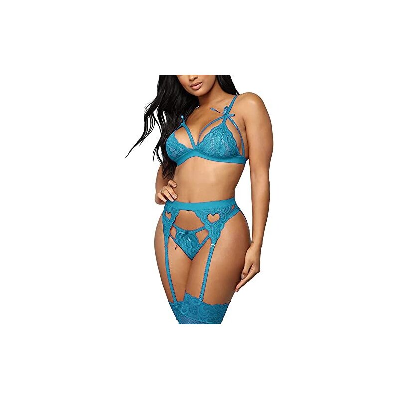 EVELIFE Lingerie Set Donna Reggiseno E Reggicalze In Pizzo Reggiseno E Mutande Sexy Reggicalze E