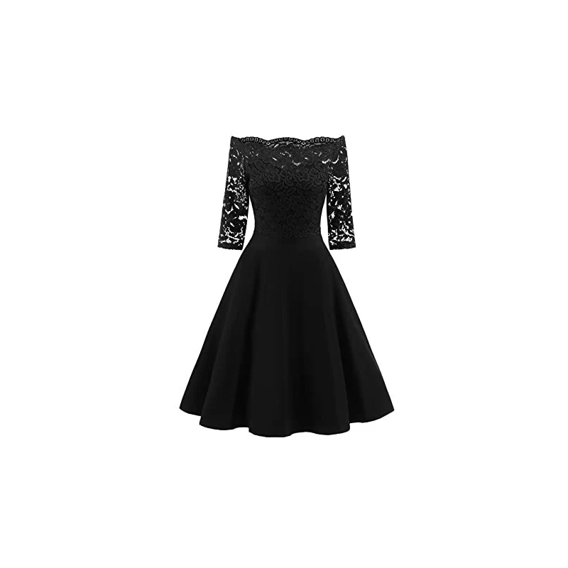 Abito Estivo Donna In Cotone Con Pizzo – Modello DK109 – Leggero E Sciancrato – Lunghezza 96 Cm (Taglie 38-42)