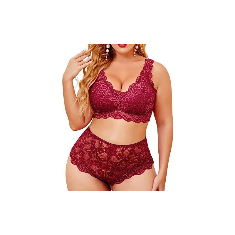 Biedongda Set Di Biancheria Intima Da Donna 2 Pezzi Sexy Pizzo