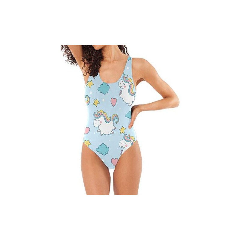 YAOMEI Donna Costume da Bagno, Sportivo One Piece Surf