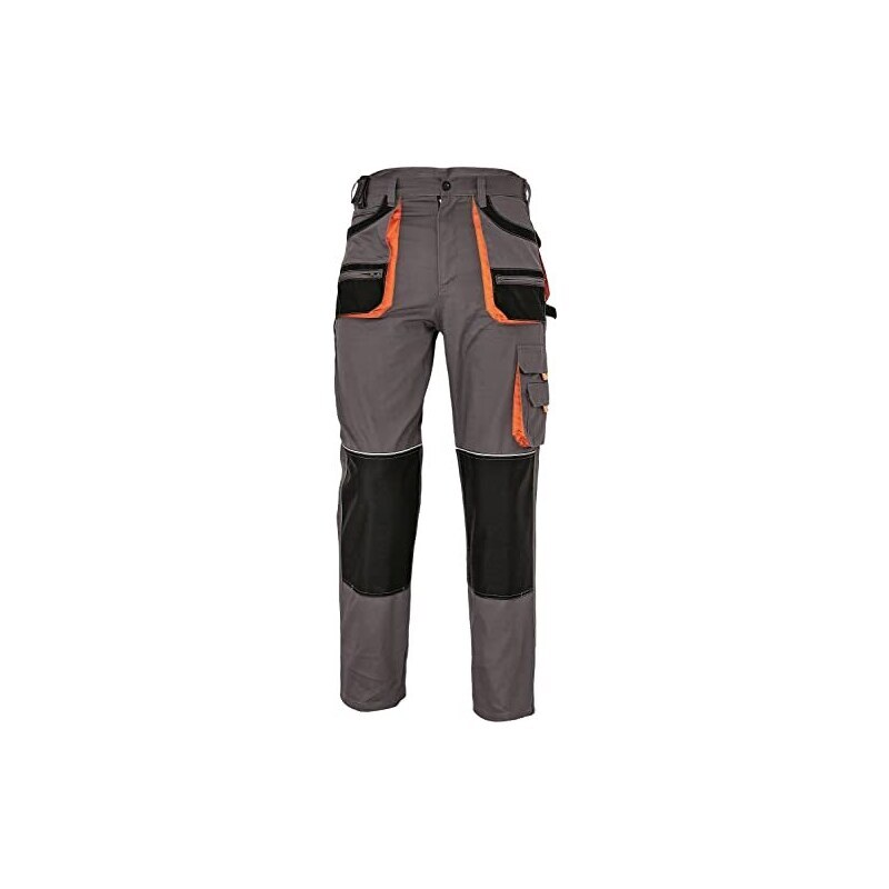 Stenso Des-Emerton - Pantaloni da Lavoro - Uomo - Pantaloni Protettivi -  Slim Fit - grigio/nero/arancione - 60 