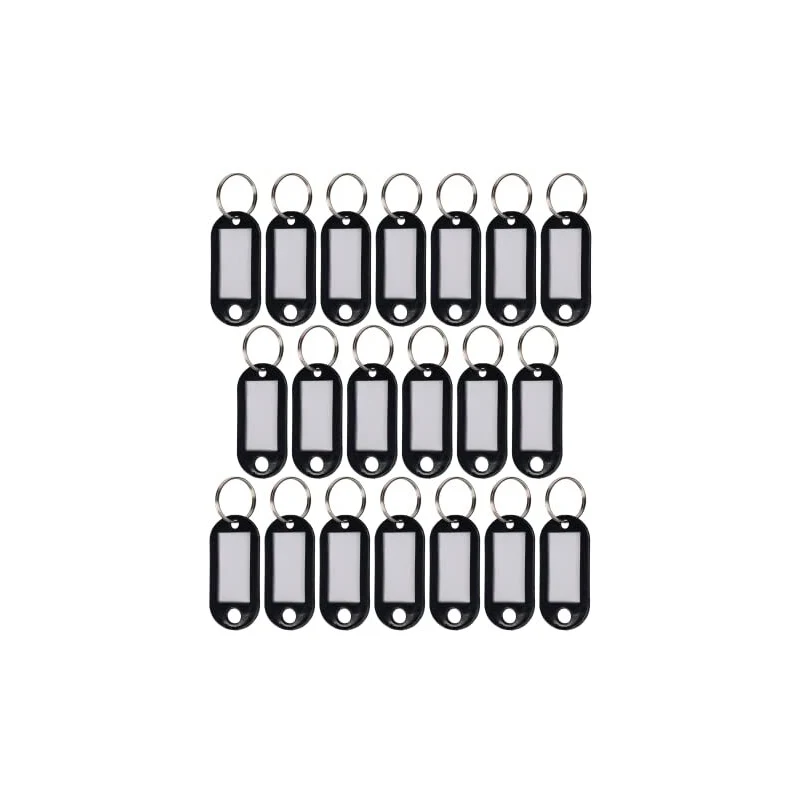 Portachiavi Con Cartellini - Confezione Da 50 In 5 Colori, Con Etichette Extra E Scatola