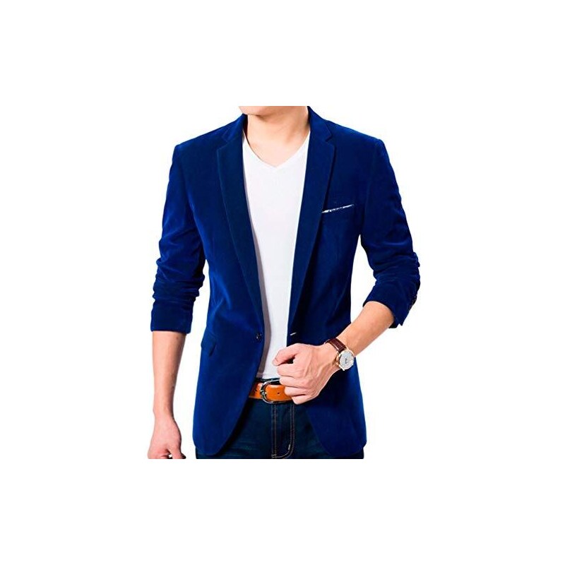 Giacca Uomo Casual,Giacca di Lino Casual da Uomo 2 Bottoni Abito Tasche Multiple Cappotto Sportivo Blazer Elegante Ciano Regular Fit Blazer Adatto per Il Ballo di Fine Anno Blazer Intelligente,M