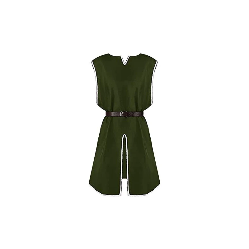 Gilet Medievale Uomo Senza Maniche In Pelle Patchwork - Costume Rinascimento Steampunk Per Palcoscenico, Taglia Unica