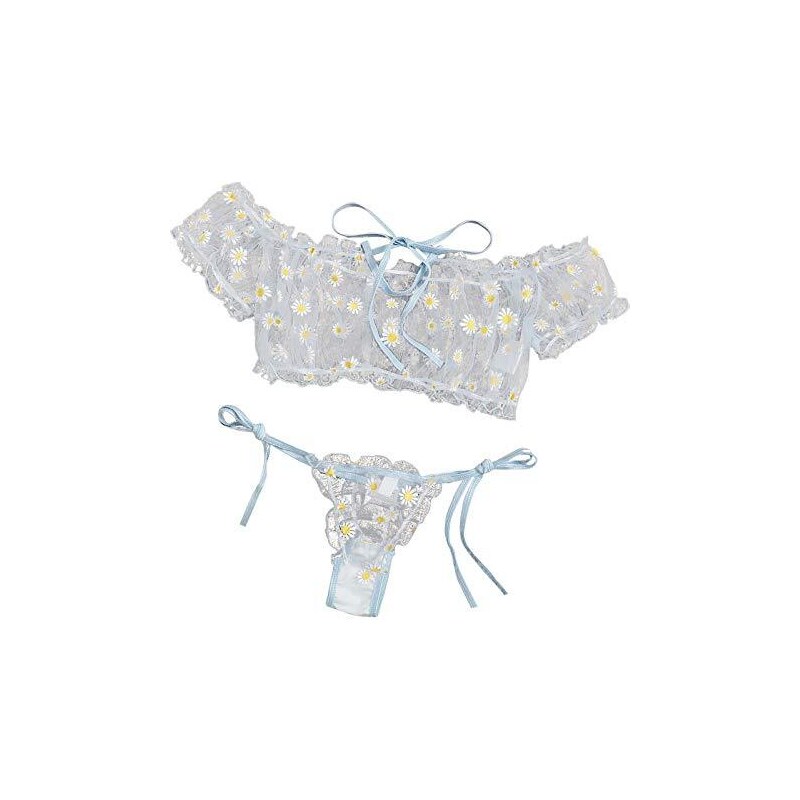 UnoSheng Donne Vita Pizzo Corpo Patchwork Pizzo Intimo Knickers Bikini