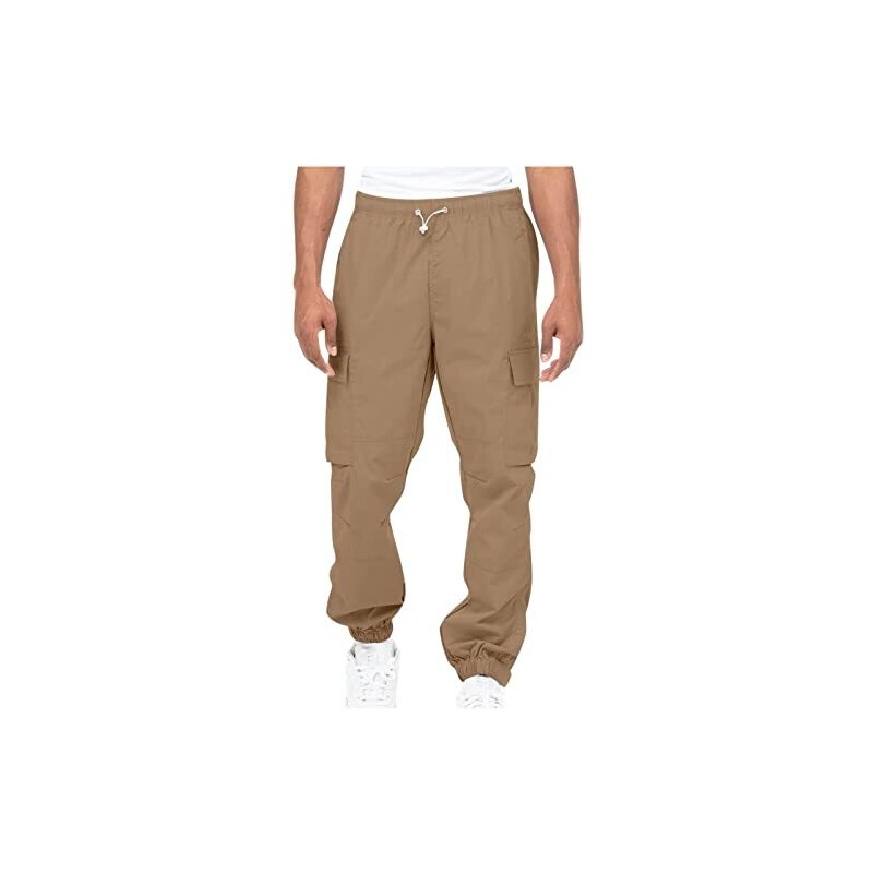 BlauerHafen Pantaloni cargo da uomo, casual, elasticizzati, 100% cotone